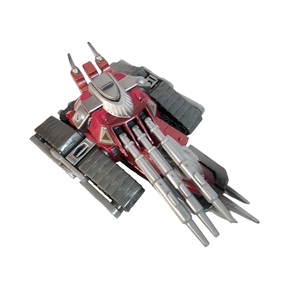 1999 Bandai Action Figure Tank Vehicle Toy Red Silver Metallic Detailing‎